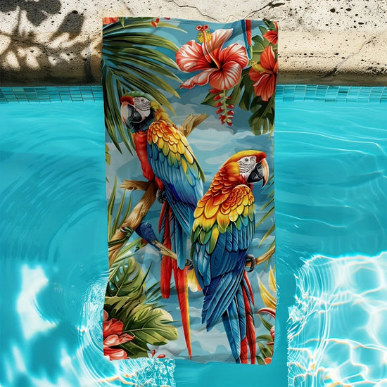 Serviette de bain perroquet