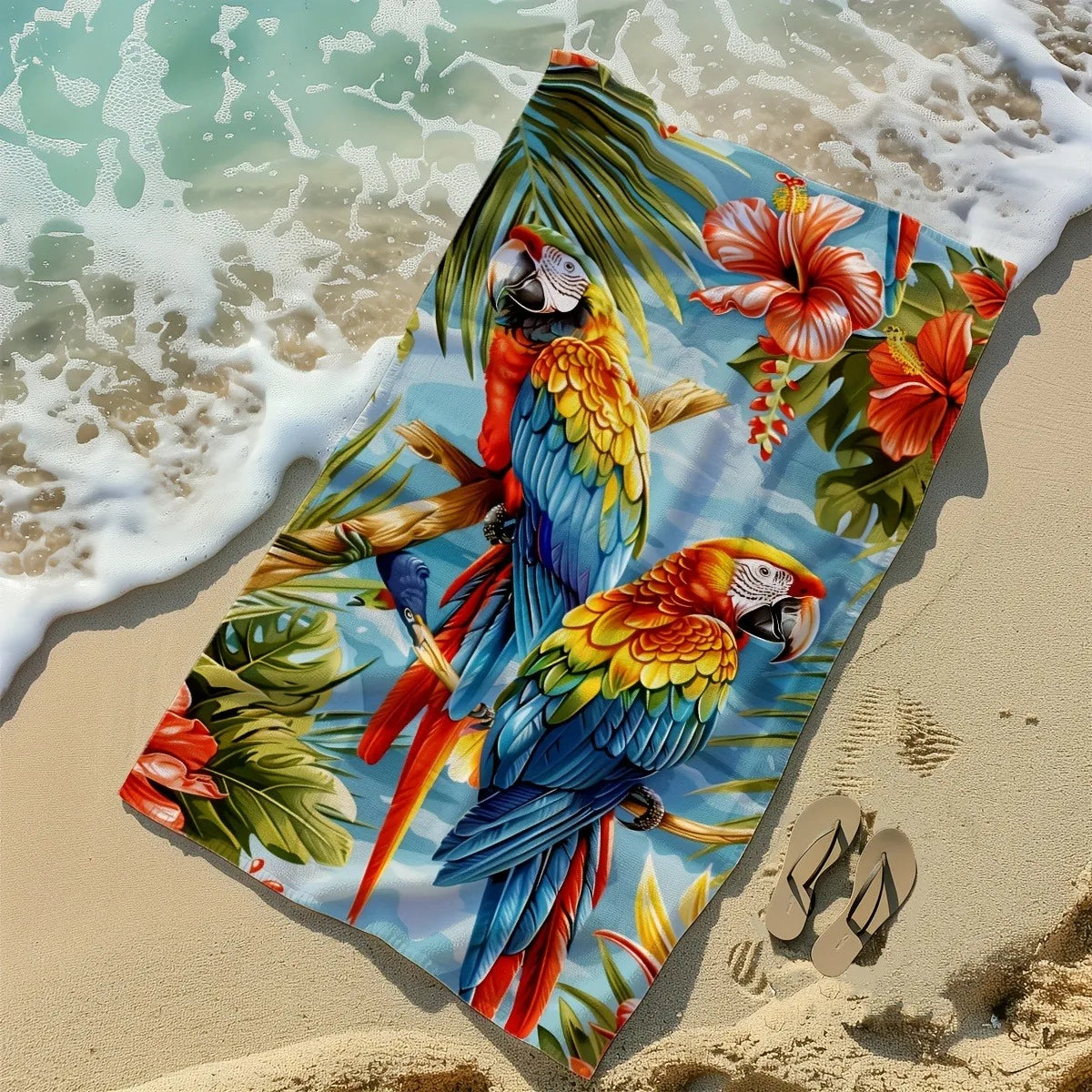 Serviette de bain perroquet 2