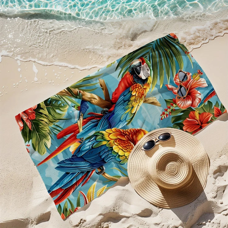 Serviette de bain perroquet 4