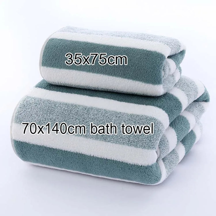 Serviette de bain rayée 4