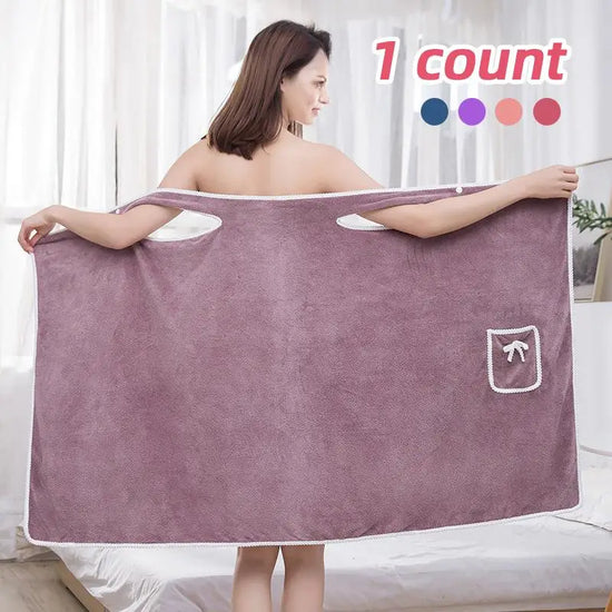Serviette de bain robe à bretelles