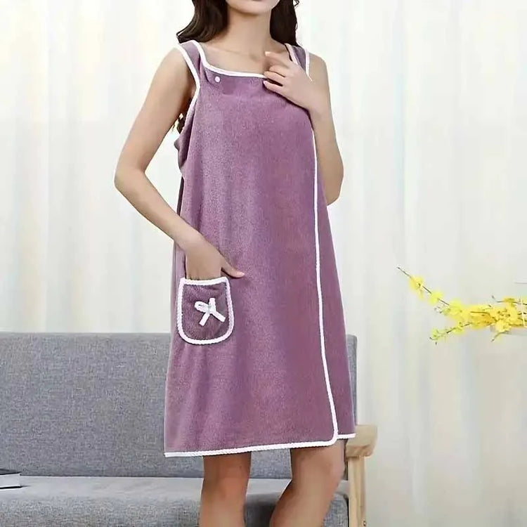 Serviette de bain robe à bretelles 4