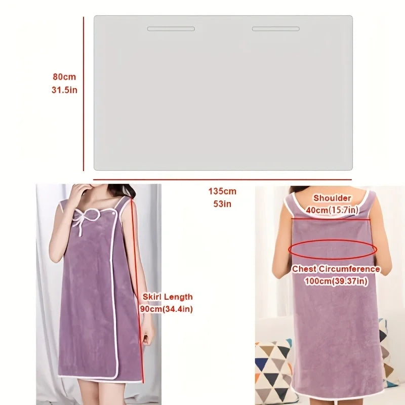 Serviette de bain robe à bretelles 6