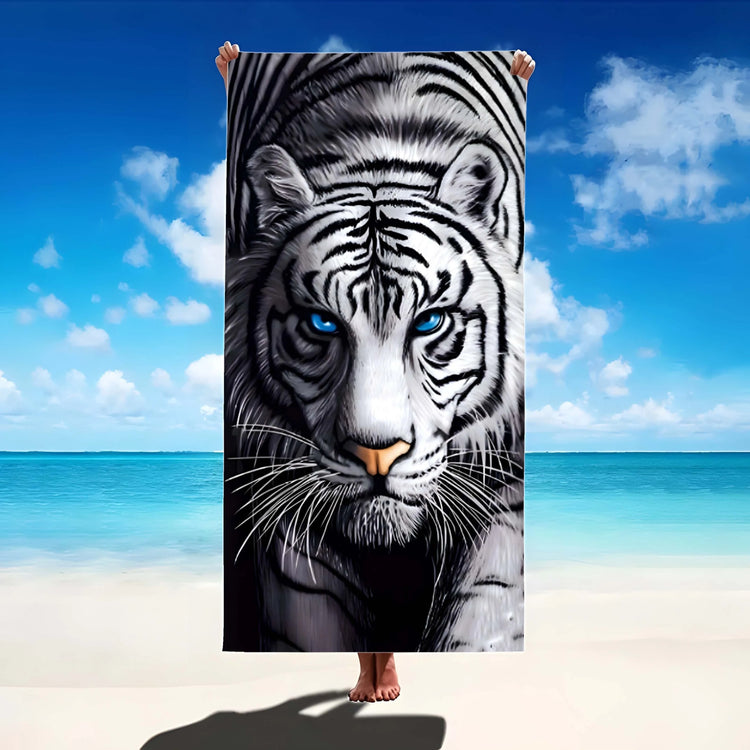 Serviette de bain tigre blanc 2