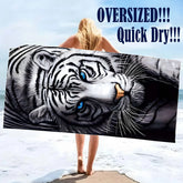Serviette de bain tigre blanc 3