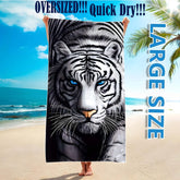 Serviette de bain tigre blanc 5