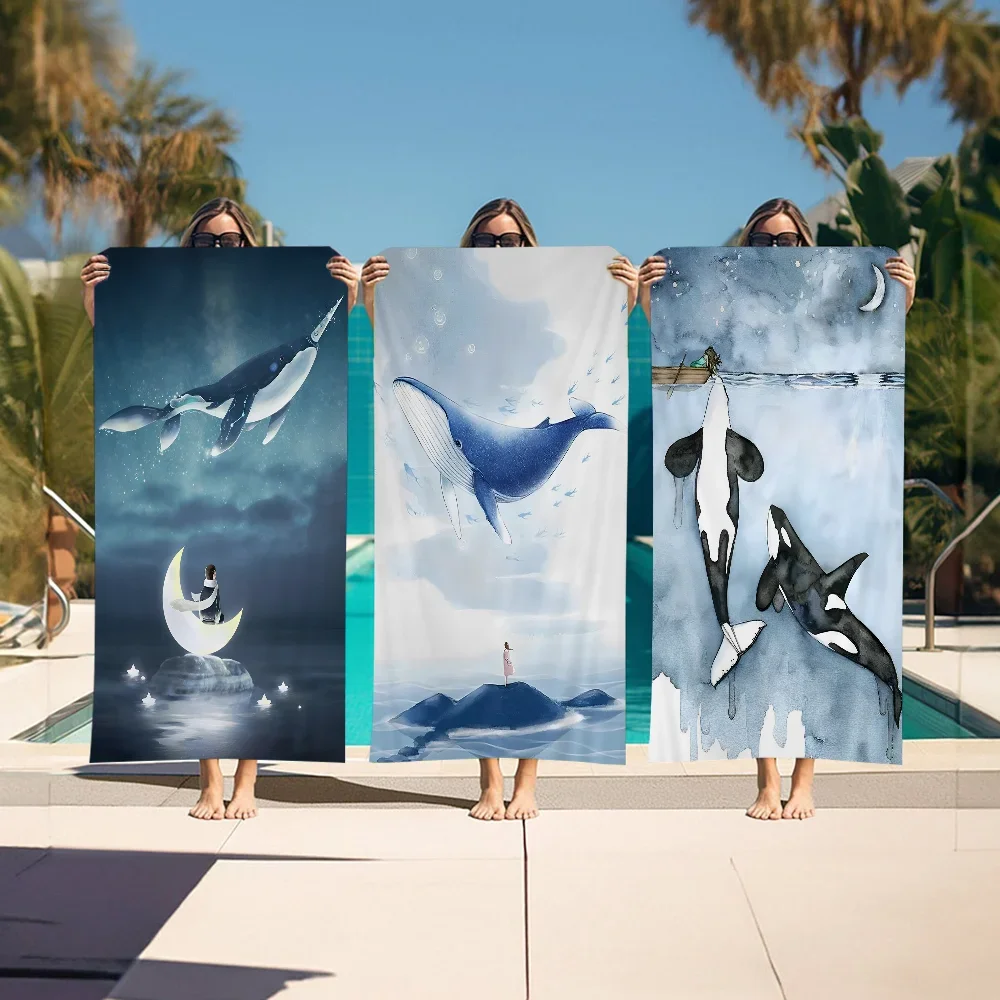 Serviette de plage baleine