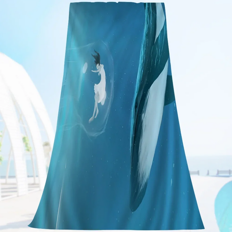 Serviette de plage baleine 10