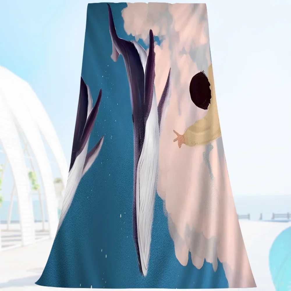 Serviette de plage baleine 12