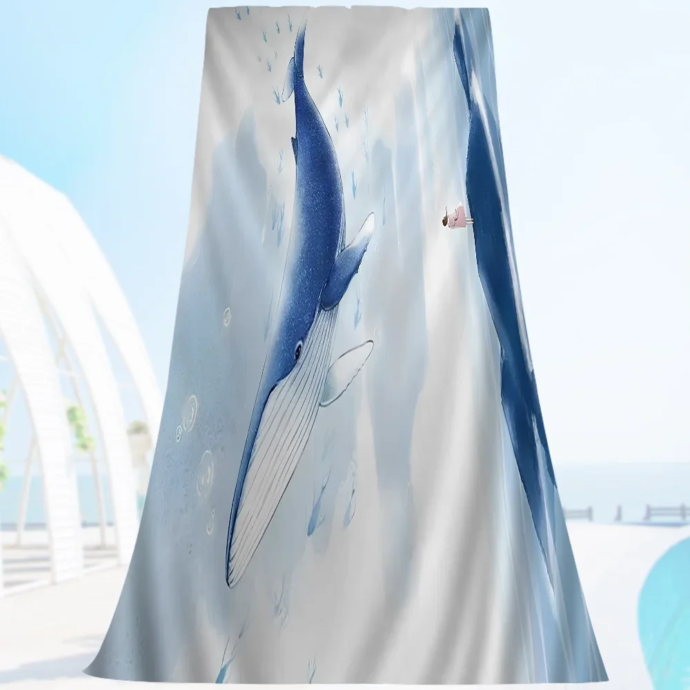 Serviette de plage baleine 13