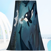 Serviette de plage baleine 15