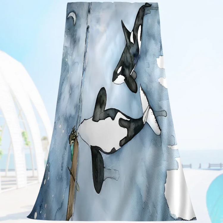 Serviette de plage baleine 6