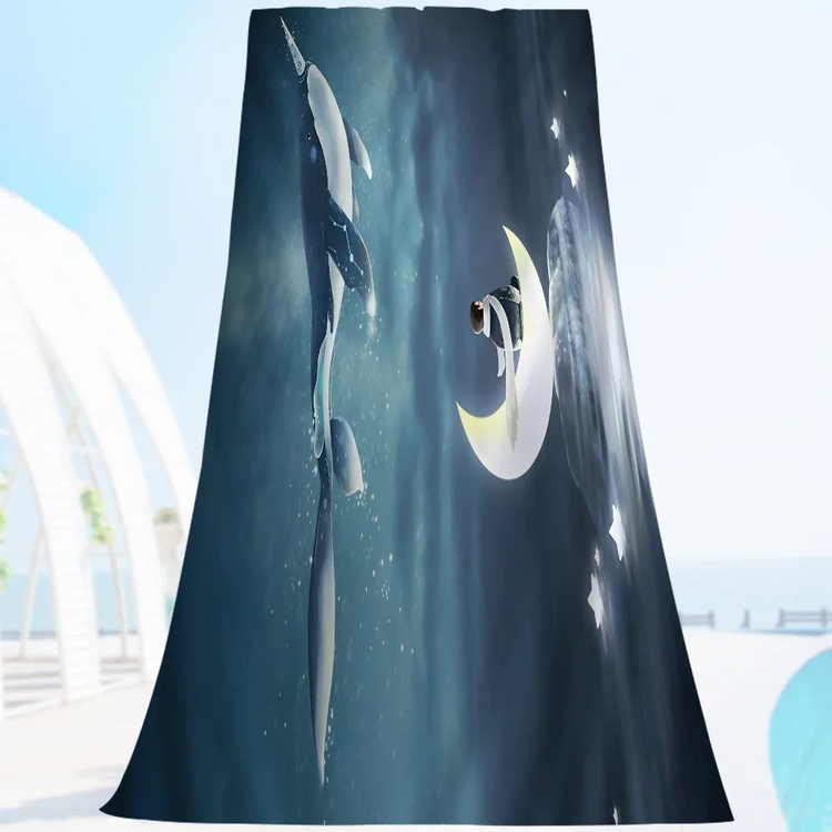 Serviette de plage baleine 7