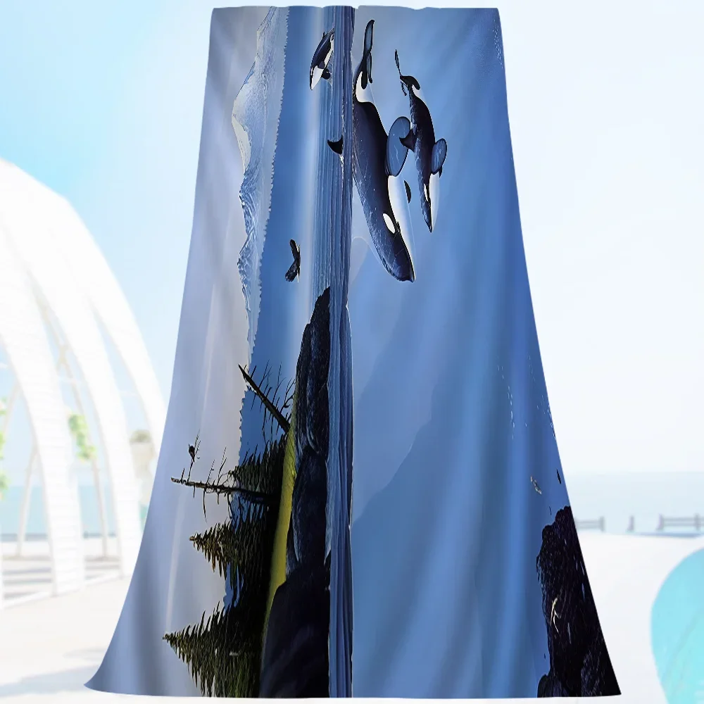 Serviette de plage baleine 8