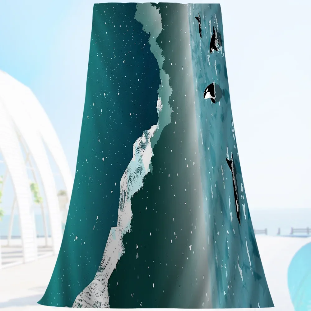 Serviette de plage baleine 9