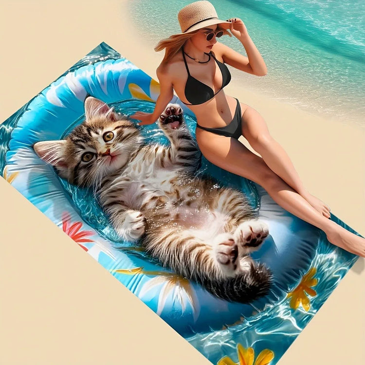 Serviette de plage chaton 2