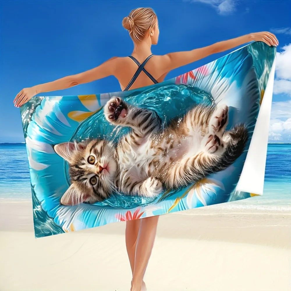Serviette de plage chaton 5