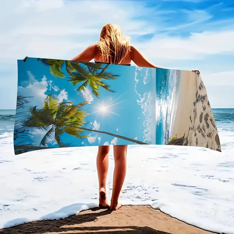 Serviette de plage cocotiers 4