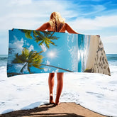 Serviette de plage cocotiers 4