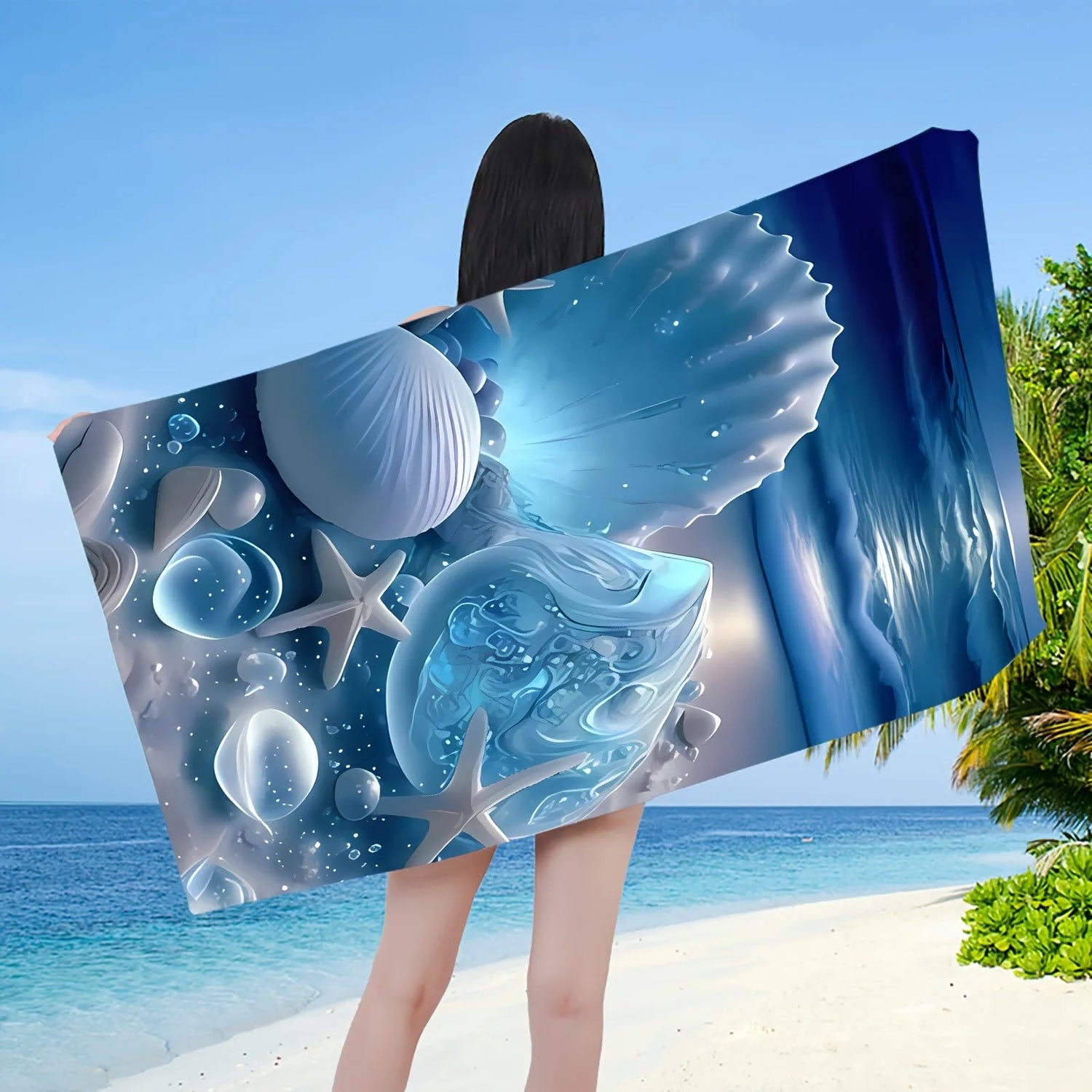 Serviette de plage coquillages magnifiques 2