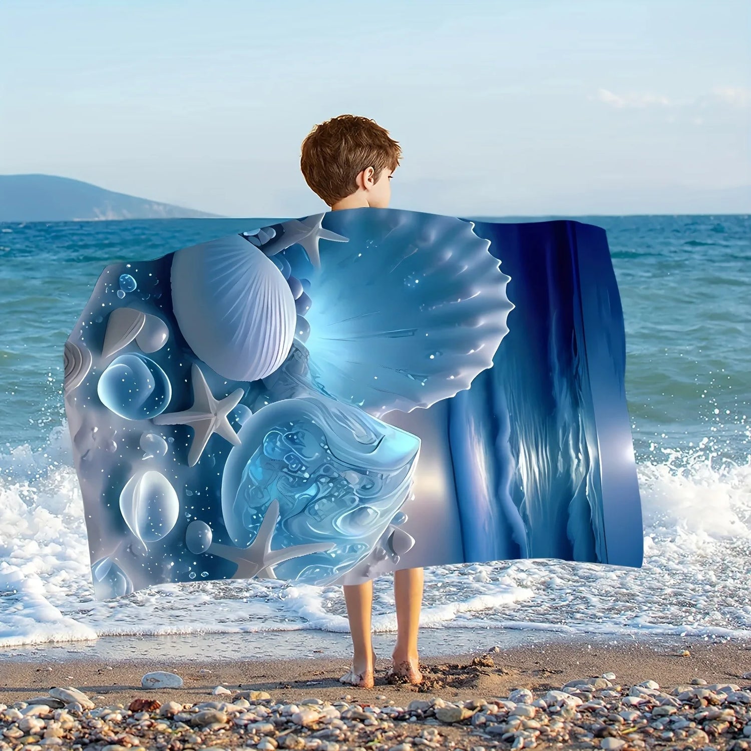 Serviette de plage coquillages magnifiques 3