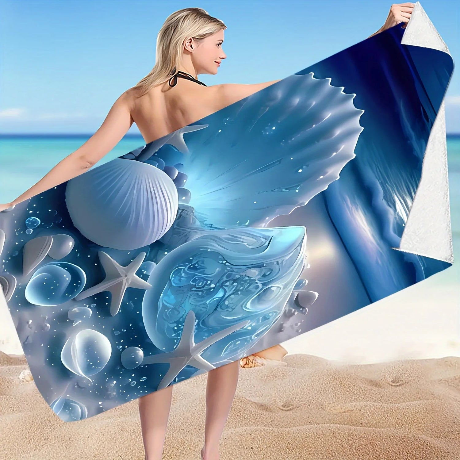 Serviette de plage coquillages magnifiques 5