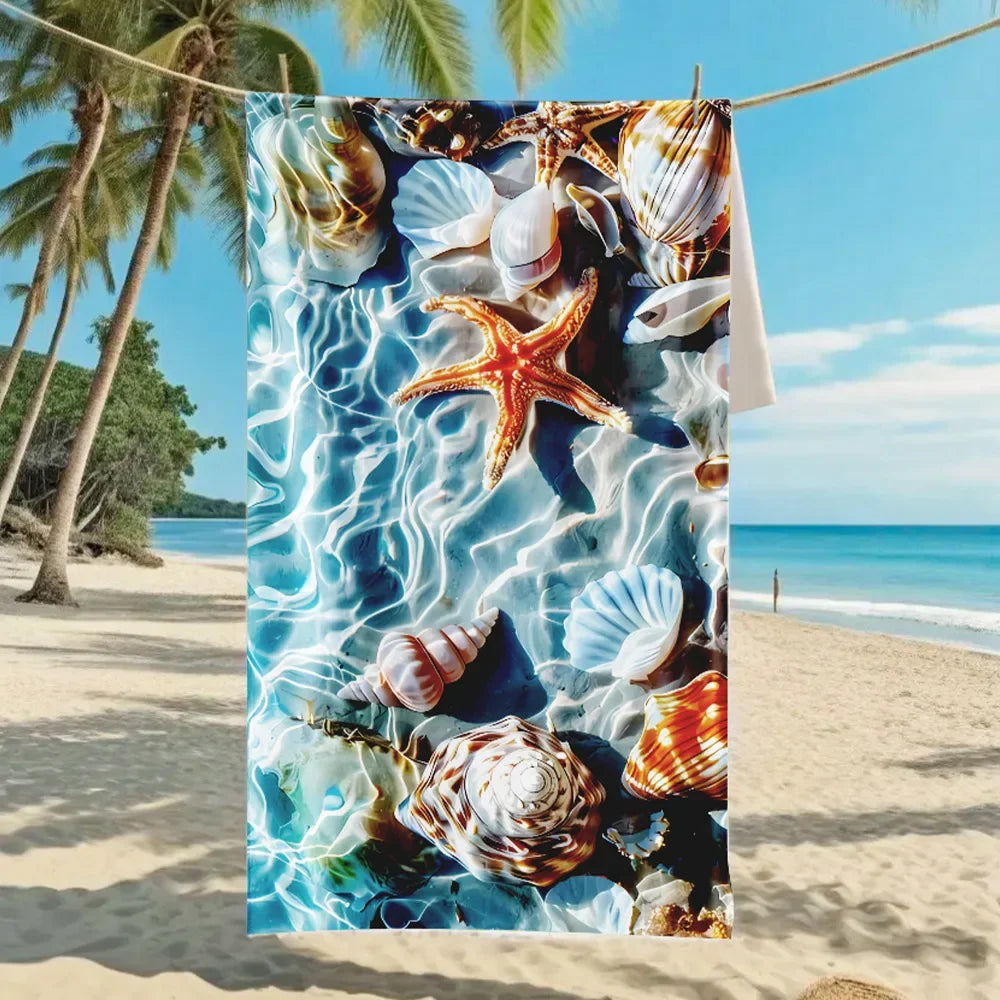 Serviette de plage coquillages merveilleux
