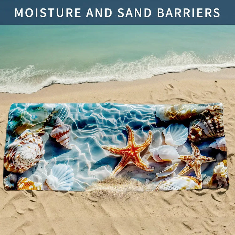 Serviette de plage coquillages merveilleux 4