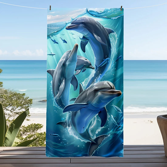 Serviette de plage dauphins