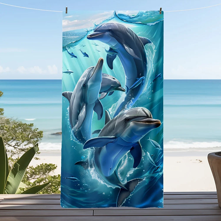 Serviette de plage dauphins