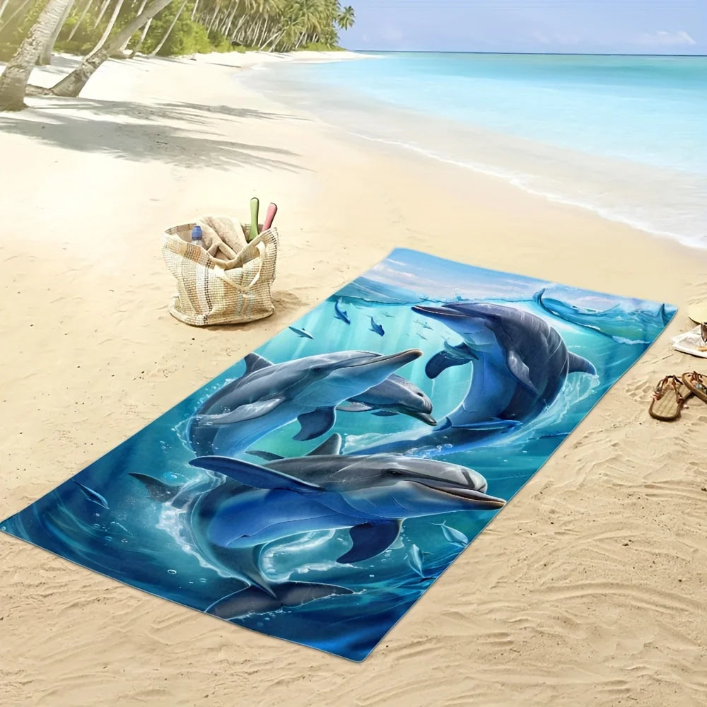 Serviette de plage dauphins 2