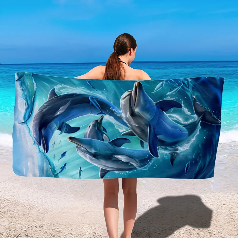 Serviette de plage dauphins 4
