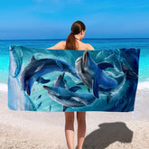 Serviette de plage dauphins 4