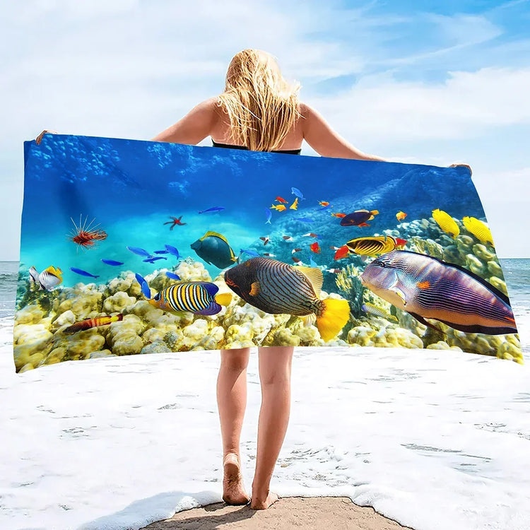 Serviette de plage fond marin 2