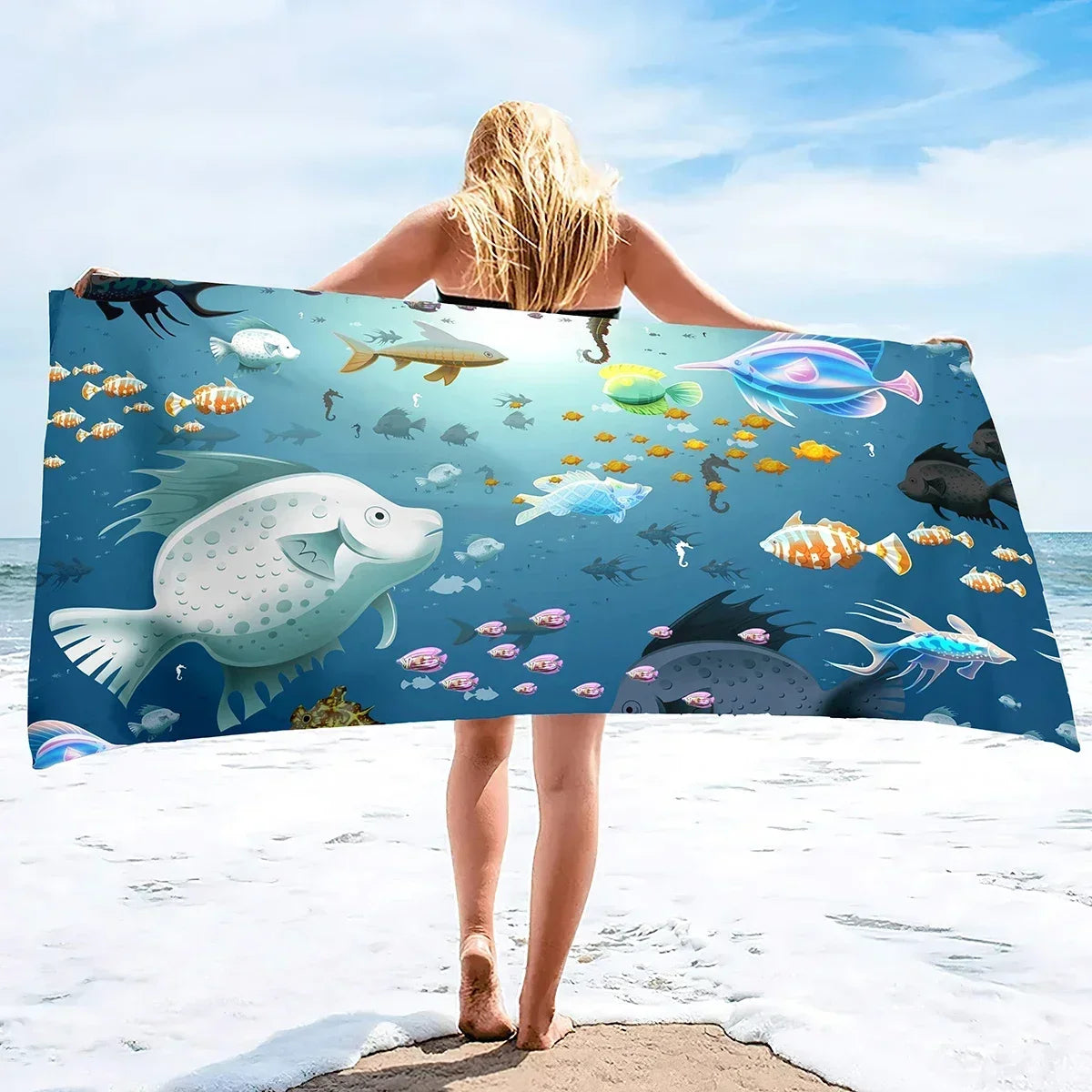 Serviette de plage fond marin 3