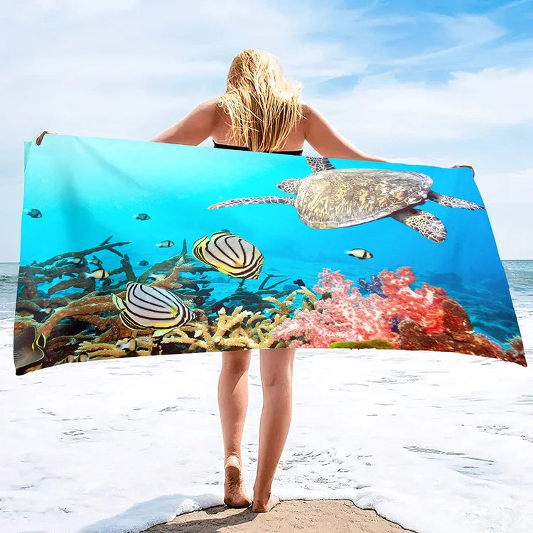 Serviette de plage fond marin 4
