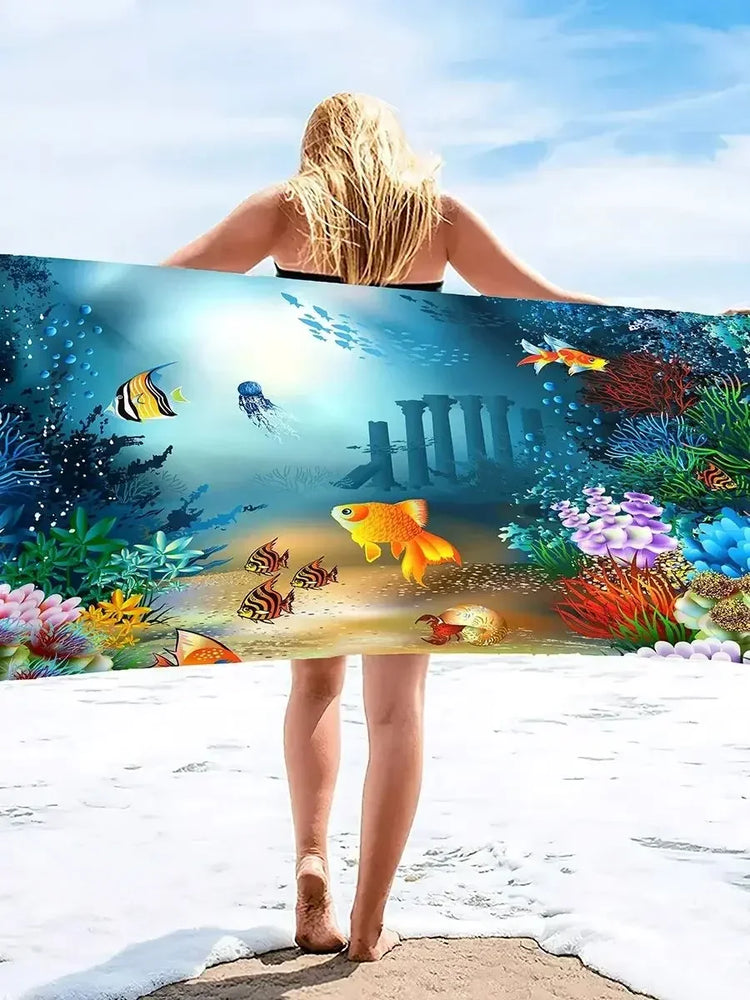 Serviette de plage fond marin 5