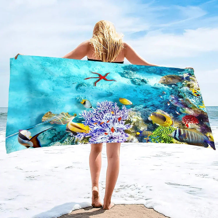 Serviette de plage fond marin 7