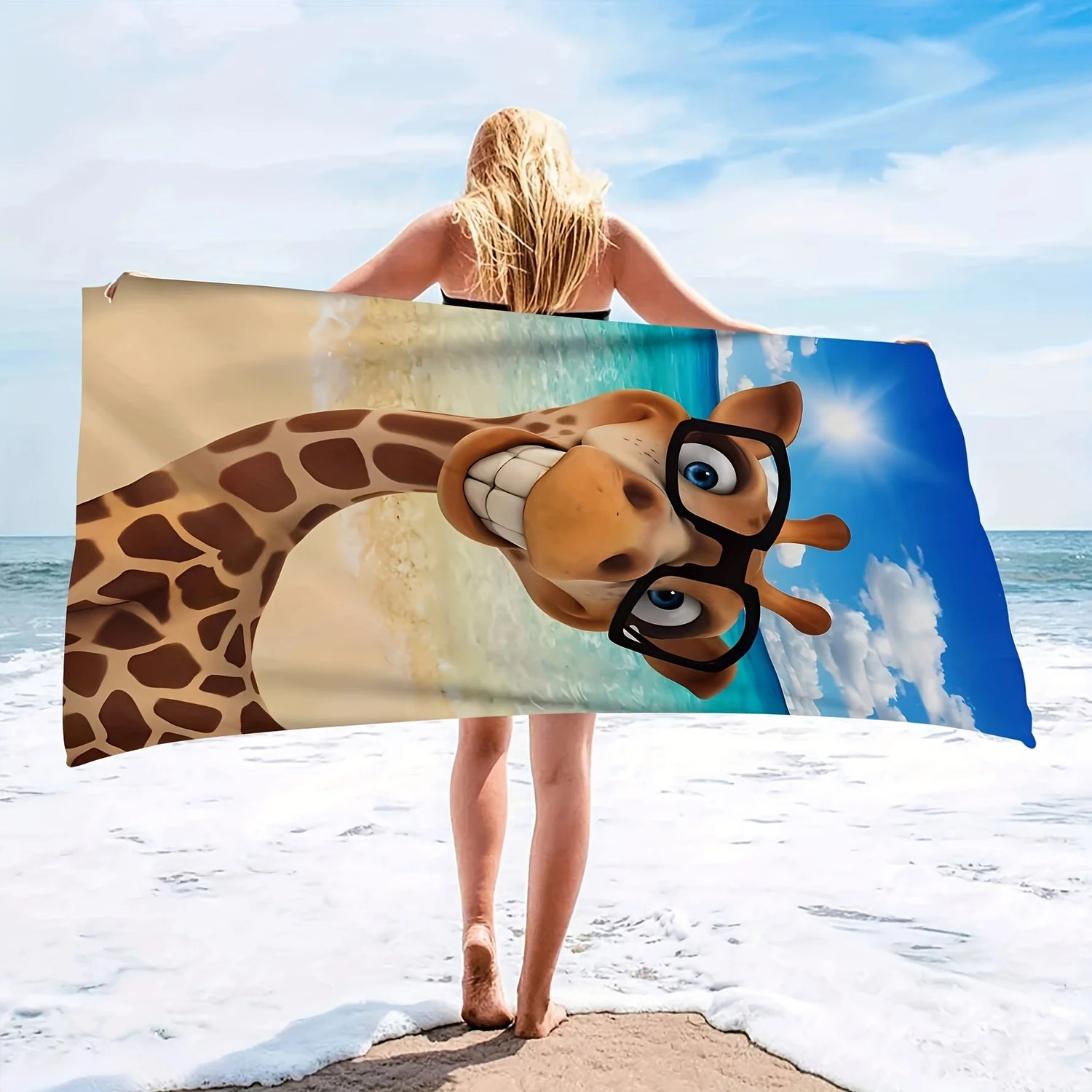 Serviette de plage girafe