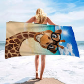 Serviette de plage girafe