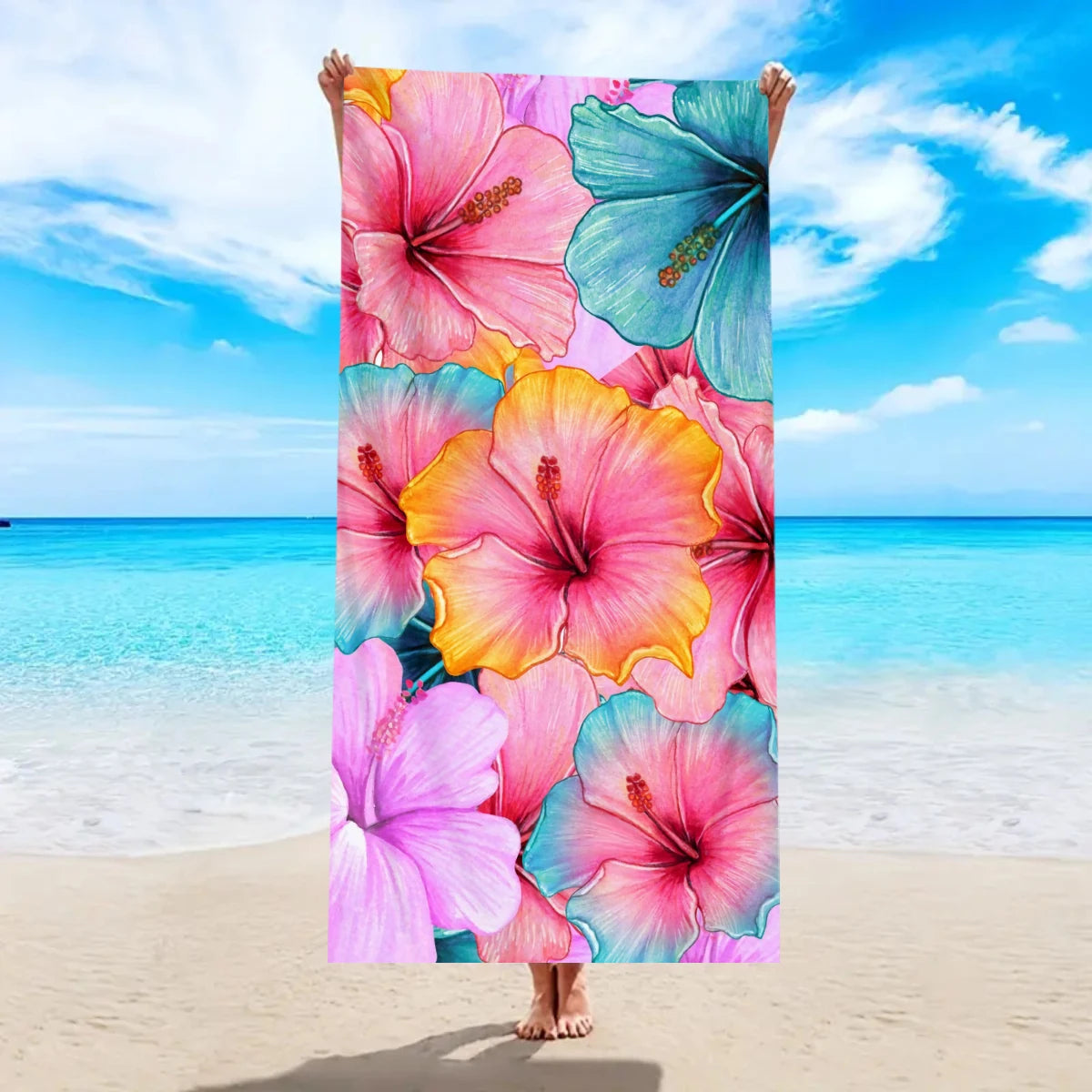 Serviette de plage hibiscus 5