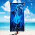Serviette de plage loup bleu
