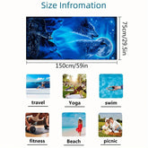 Serviette de plage loup bleu 3