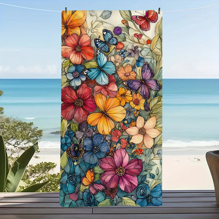 Serviette de plage papillons 2