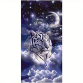 Serviette de plage tigre blanc étoilée 5