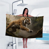Serviette de plage tigre chasseur 2