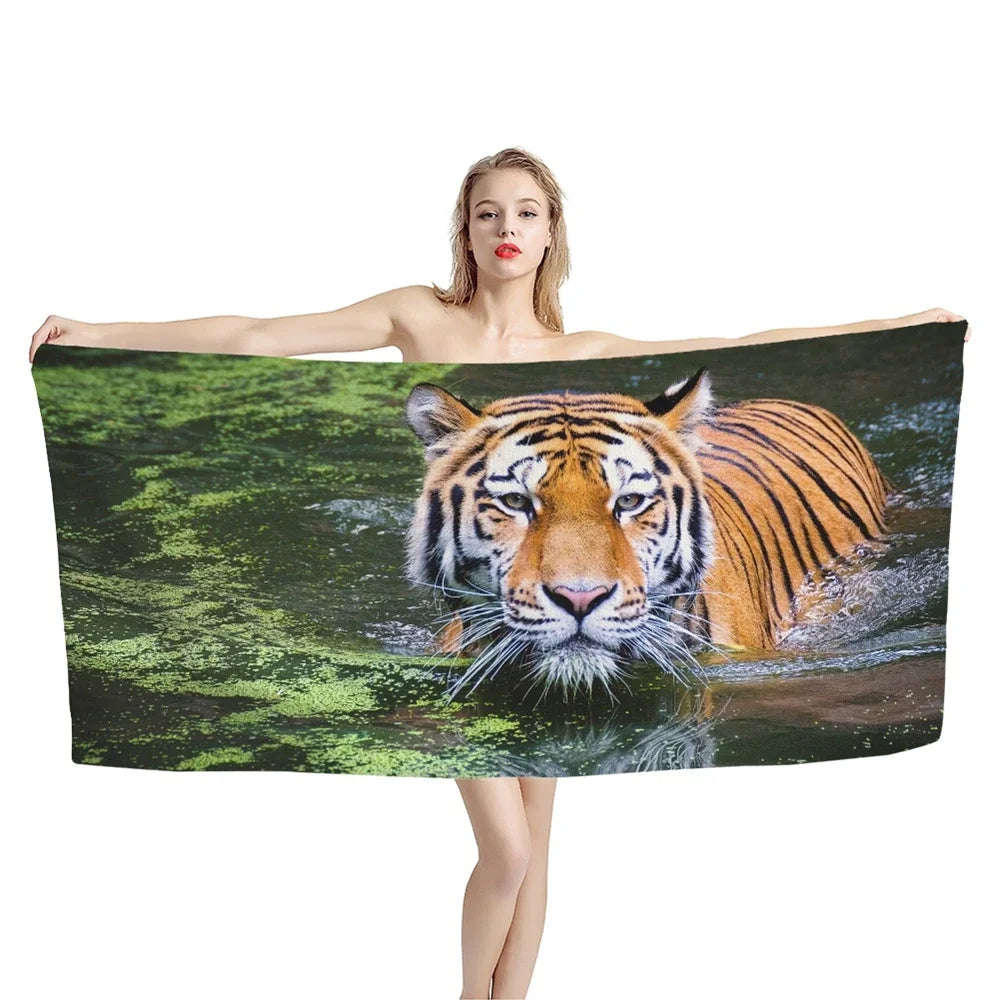 Serviette de plage tigre jungle