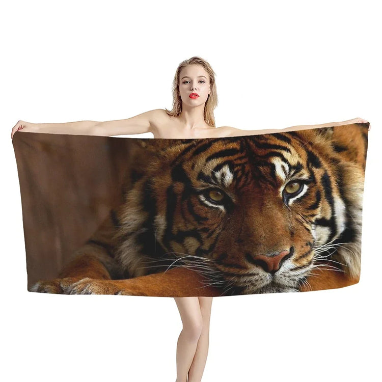 Serviette de plage tigre jungle 2