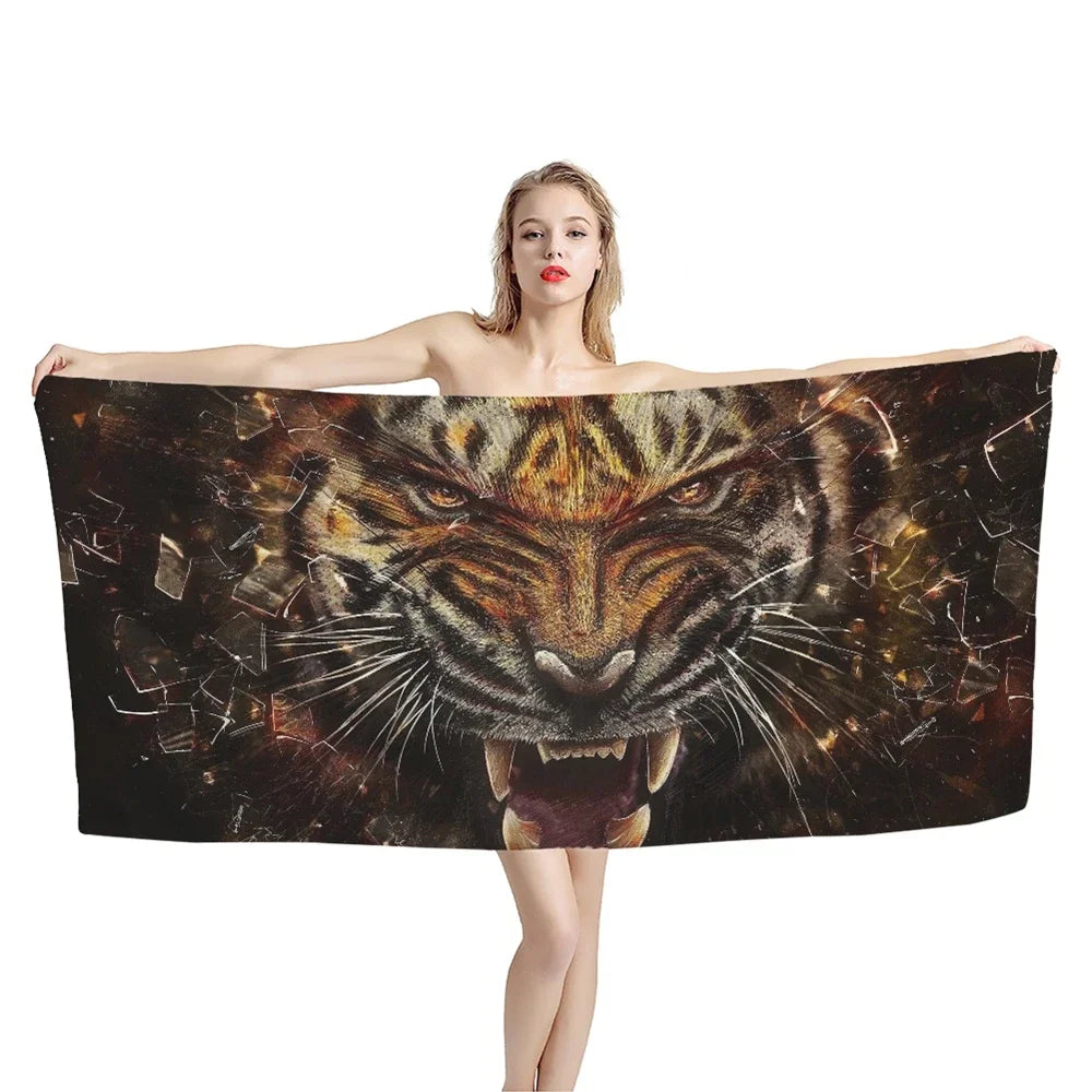 Serviette de plage tigre jungle 7