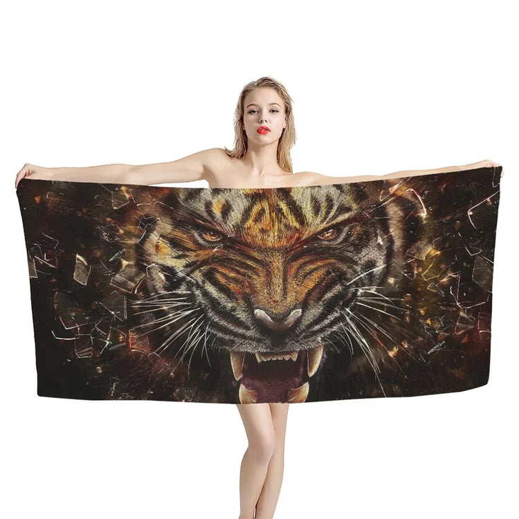 Serviette de plage tigre jungle 7